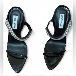 Steve Madden Black Rhinestone Women's Heels Size 7.5